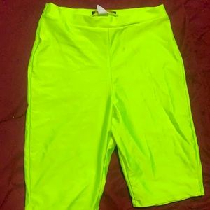 Neon Green Biker Shorts